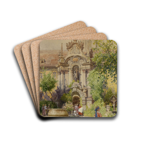Taufe in Drnstein by Heinrich Tomec Drink Coasters - set of 4