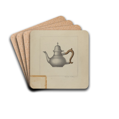 Pewter Teapot by Charles Cullen Drink Coasters - set of 4