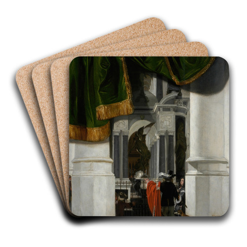 Interior of the Nieuwe Kerk in Delft with the Tomb of William the Silent by Emanuel de Witte Art Drink Coaster set Interior of the Nieuwe Kerk in Delft with the Tomb of William the Silent by Emanuel de Witte Art Drink Coaster set