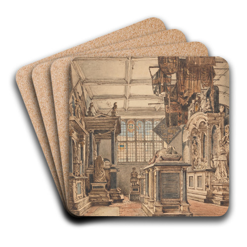 The Essex Chantry, Watford Church by William Henry Hunt Art Drink Coaster set