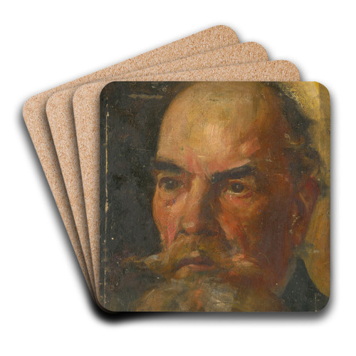 Portrait of a Man by udovt Pitthordt Art Drink Coaster set