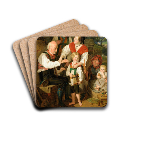 Diligence Rewarded by Ferdinand Georg Waldmller Drink Coasters - set of 4