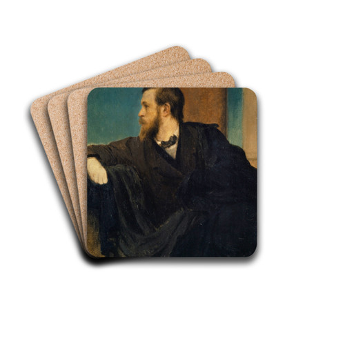 Self-Portrait by Arnold Bcklin Drink Coasters - set of 4