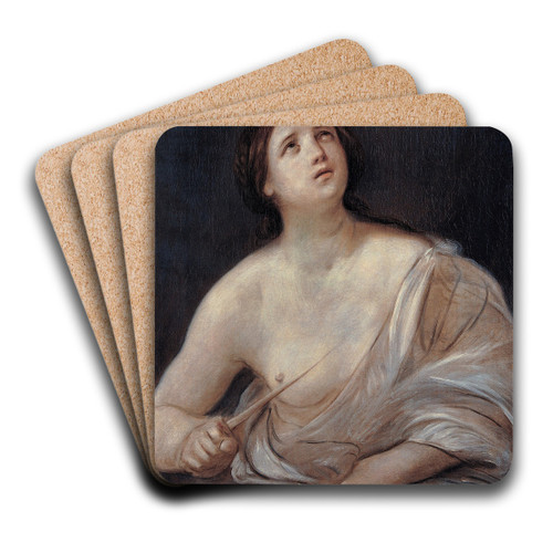 Lucretia by Guido Reni Art Drink Coaster set