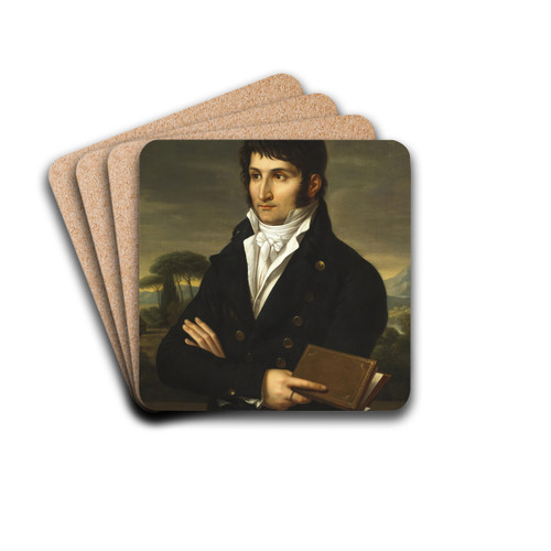 Portrait De Lucien Bonaparte by Franois-Xavier Fabre (Studio) Drink Coasters - set of 4 Portrait De Lucien Bonaparte by Franois-Xavier Fabre (Studio) Drink Coasters - set of 4
