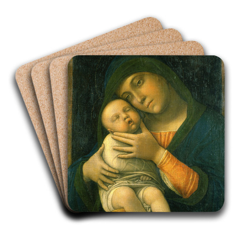 Virgin and Child by Andrea Mantegna Art Drink Coaster set