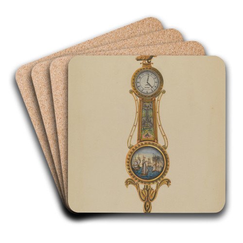 Clock by John Dieterich Art Drink Coaster set