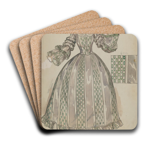 Dress by Lillian Causey Art Drink Coaster set