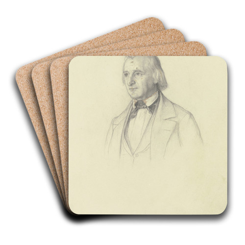 Johann David Passavant, nach dem Leben gezeichnet by Julius Hamel Art Drink Coaster set