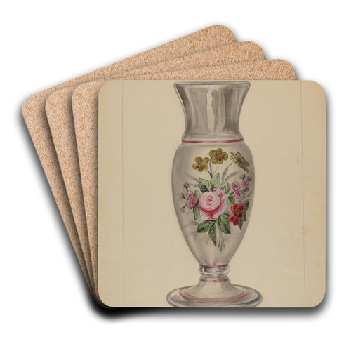 Vase by Gertrude Lemberg Art Drink Coaster set