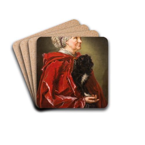 The Artists Mother Johanna Cornelia von Breda by Carl Frederik von Breda Drink Coasters - set of 4