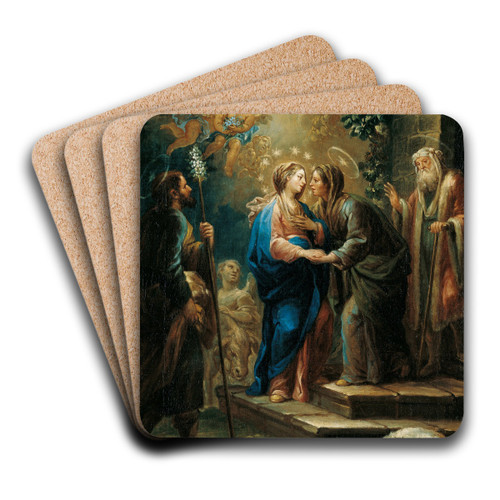 The Visitation by Jernimo Ezquerra Art Drink Coaster set