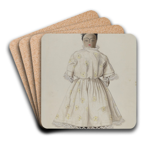 Doll by Bertha Semple Art Drink Coaster set