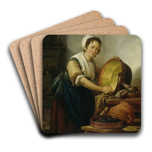 The Caldron Scrubber by Abraham Van Strij Art Drink Coaster set