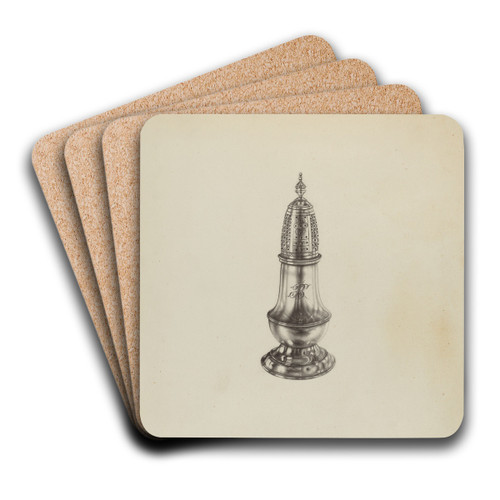 Silver Caster by Dorothy Dwin Art Drink Coaster set