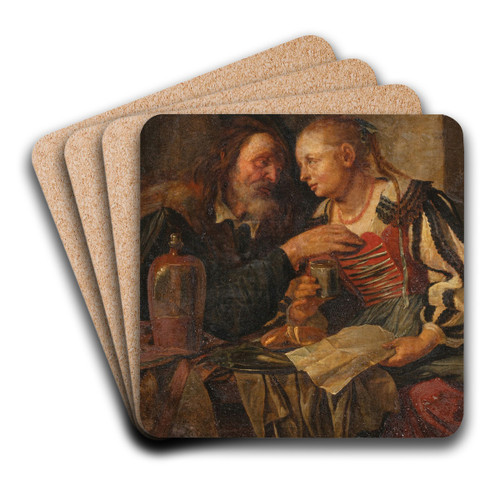 Inequal love by Jacob Toorenvliet Art Drink Coaster set Inequal love by Jacob Toorenvliet Art Drink Coaster set