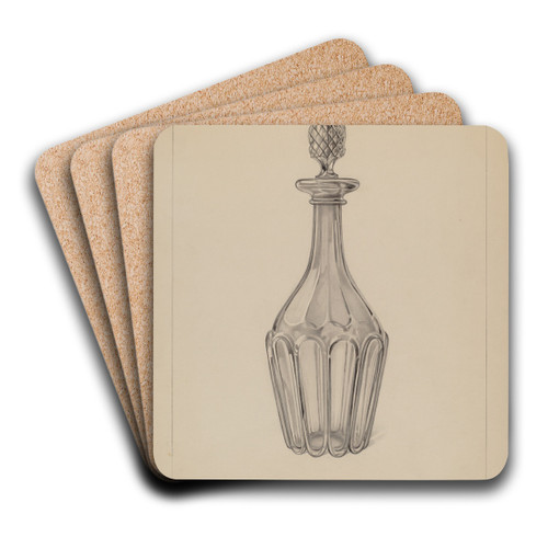 Glass Wine Decanter by Erwin Schwabe Art Drink Coaster set