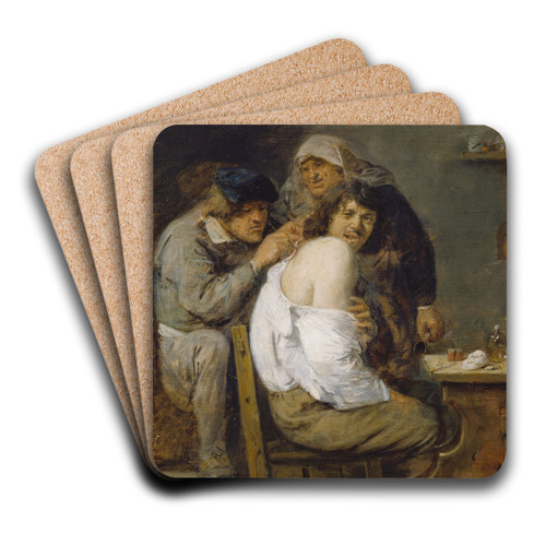 The Back Operation by Adriaen Brouwer Art Drink Coaster set