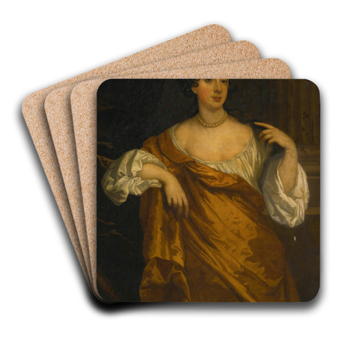 Portrait Of Barbara Villiers by Sir Peter Lely Art Drink Coaster set