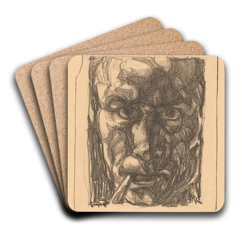 Zelfportret by Reijer Stolk Art Drink Coaster set Zelfportret by Reijer Stolk Art Drink Coaster set