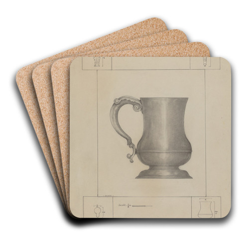 Pewter Mug by Henry Meyers Art Drink Coaster set Pewter Mug by Henry Meyers Art Drink Coaster set