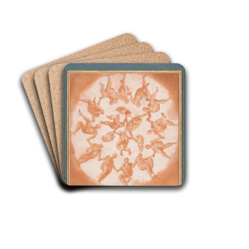 Dance of the Hours by Francesco Primaticcio Drink Coasters - set of 4 Dance of the Hours by Francesco Primaticcio Drink Coasters - set of 4