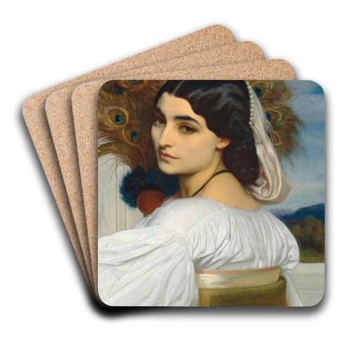Pavonia by Frederic Leighton Art Drink Coaster set