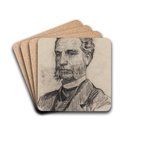 Portrait of a Man by James Ensor Drink Coasters - set of 4