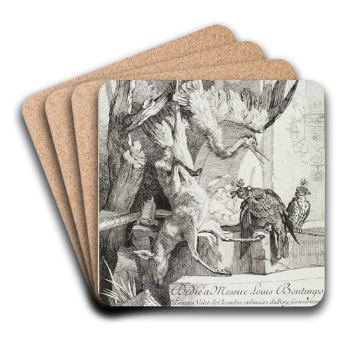 Jagdstilleben by Jean-Baptiste Oudry Art Drink Coaster set Jagdstilleben by Jean-Baptiste Oudry Art Drink Coaster set