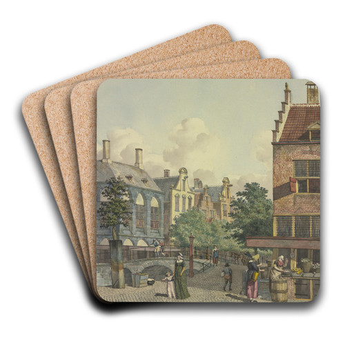 Steinerne Brcke, rechts ein Kaufladen by Johannes Huibert Prins Art Drink Coaster set