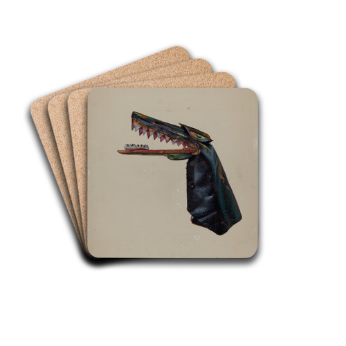 Hand Puppet - Snapdragon by Chris Makrenos Drink Coasters - set of 4