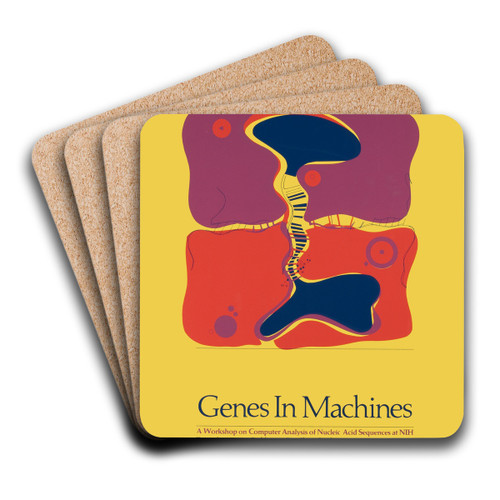 Genes in machines by National Institutes of Health Art Drink Coaster set