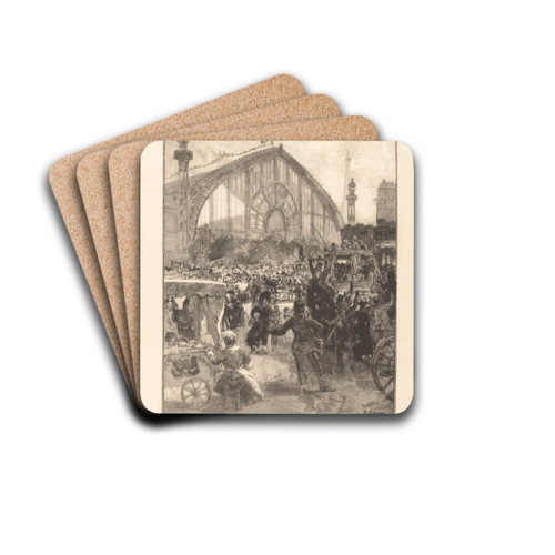 Le Palais de Machines by Auguste Louis Lepre Drink Coasters - set of 4