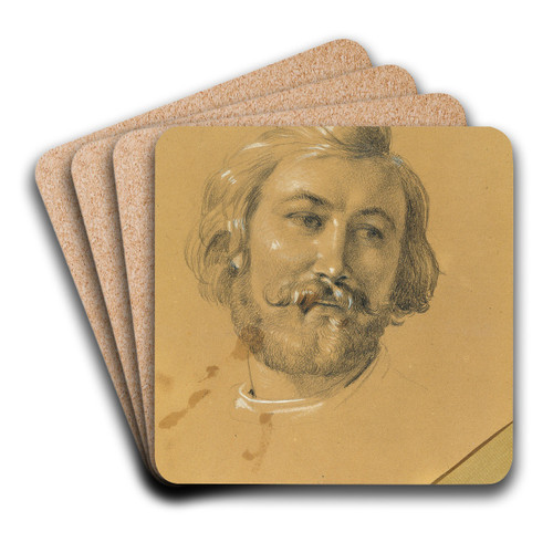 Studie zu 'Rdiger und Angelika' by Johann Peter Krafft Art Drink Coaster set