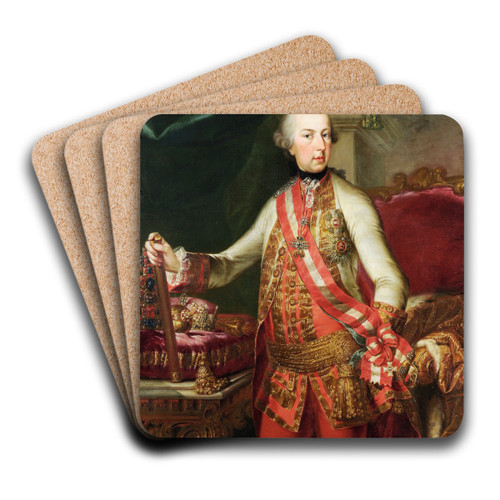 Portrait of the Emperor Joseph II by Johann Nikolaus Grooth Art Drink Coaster set