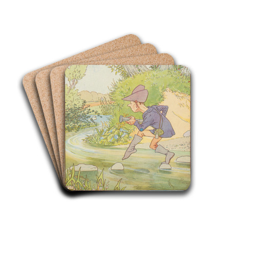 There was a little man. by Leonard Leslie Brooke Drink Coasters - set of 4 There was a little man. by Leonard Leslie Brooke Drink Coasters - set of 4