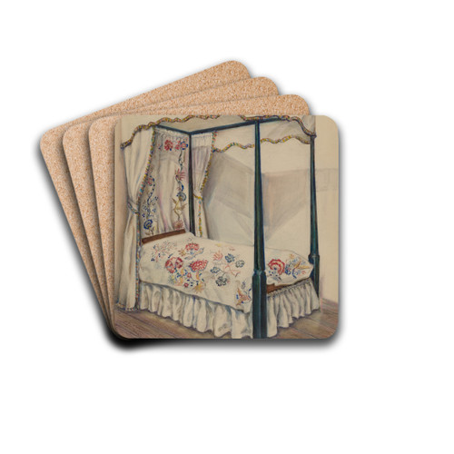 Bedstead by Irene Malawicz Drink Coasters - set of 4