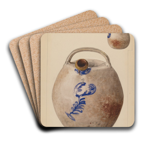 Harvester Jug by Yolande Delasser Art Drink Coaster set