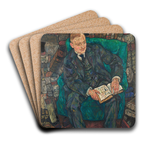 Dr. Hugo Koller by Egon Schiele Art Drink Coaster set