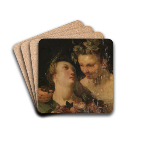 Ceres and Bacchus by Cornelis Cornelisz Van Haarlem Drink Coasters - set of 4
