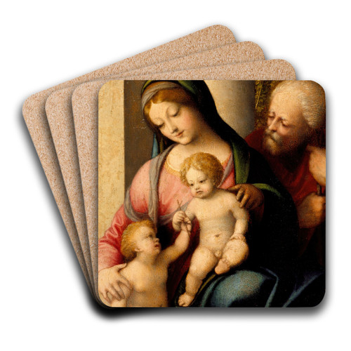Holy Family with the Infant St. John by Correggio Art Drink Coaster set