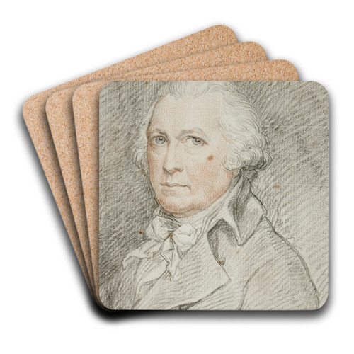 Portrait of Joseph Rose by Francesco Bartolozzi Art Drink Coaster set