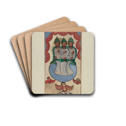 Retabla of the Trinity by E. Boyd Drink Coasters - set of 4 Retabla of the Trinity by E. Boyd Drink Coasters - set of 4