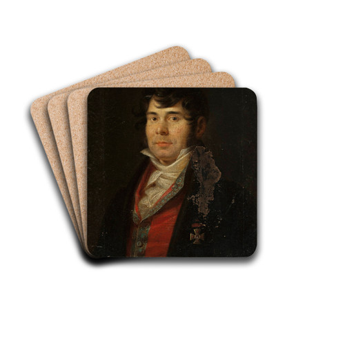 Male portrait by Jan Rustem Drink Coasters - set of 4 Male portrait by Jan Rustem Drink Coasters - set of 4