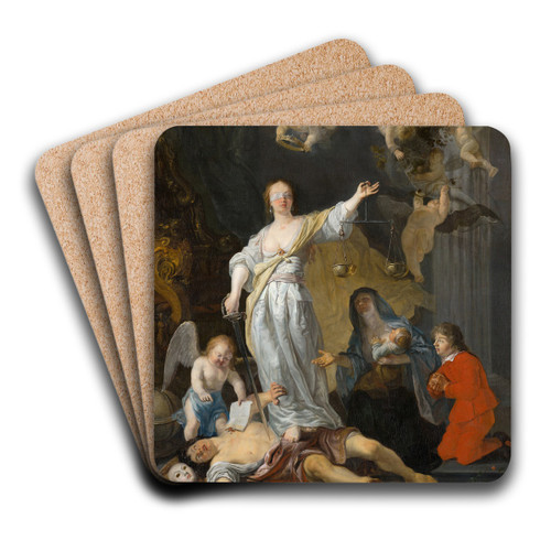 The Triumph of Justice by Gabriel Metsu Art Drink Coaster set