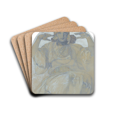 Jaroslava Mucha by Alphonse Mucha Drink Coasters - set of 4