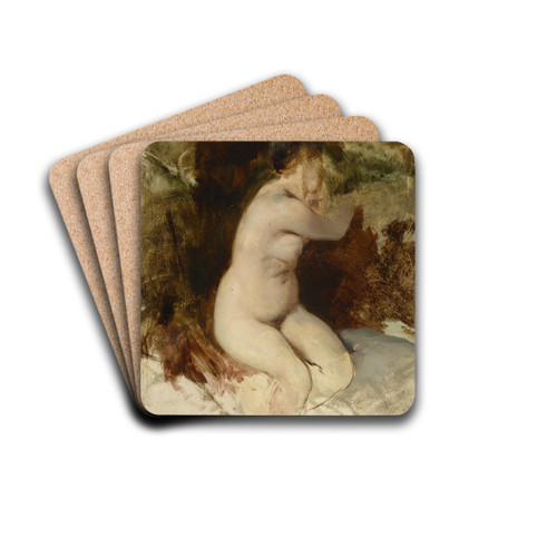 Aktstudie by Friedrich August von Kaulbach Drink Coasters - set of 4