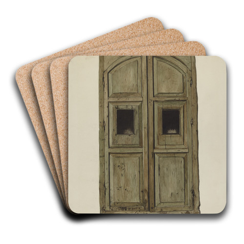 Doors to Confessional by Ethel Dougan Art Drink Coaster set