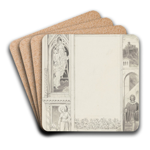 Diethers Aufbruch in die Welt by Wilhelm Steinhausen Art Drink Coaster set