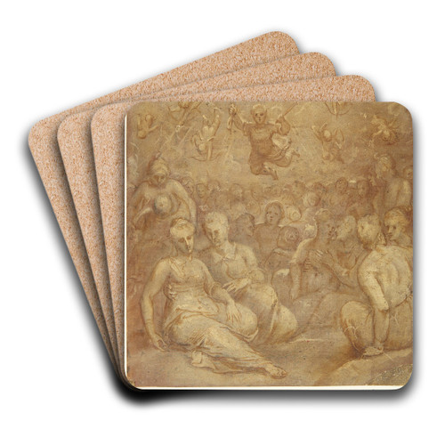 Mytologisk scene by Otto van Veen Art Drink Coaster set